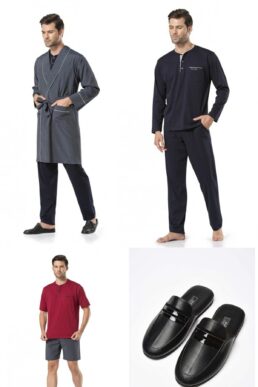 خرید مستقیم از ترکیه و ترندیول ست پیژامه و لباس خواب مردانه برند  پیرکاردین با کد P22006S6204