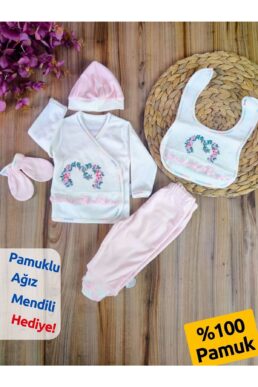 خرید مستقیم از ترکیه و ترندیول لباس خروجی بیمارستان نوزاد دخترانه برند  Tomuycuk با کد ZBN152552