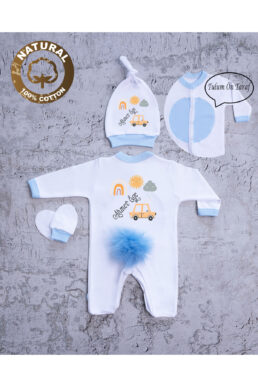 خرید مستقیم از ترکیه و ترندیول لباس خروجی بیمارستان نوزاد پسرانه برند  yzc home size dair... با کد YzcTe20086