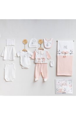 خرید مستقیم از ترکیه و ترندیول لباس خروجی بیمارستان نوزاد دخترانه برند ملک پره Zıpır Baby با کد IB57521