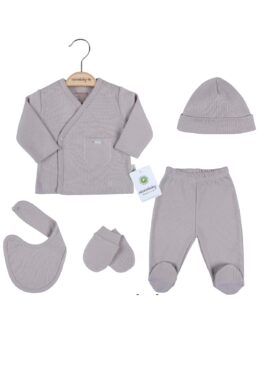 خرید مستقیم از ترکیه و ترندیول لباس خروجی بیمارستان نوزاد پسرانه برند  Babydonat با کد P946S9812