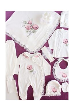 خرید مستقیم از ترکیه و ترندیول لباس خروجی بیمارستان نوزاد دخترانه برند ملک پره Eda Baby با کد HS161