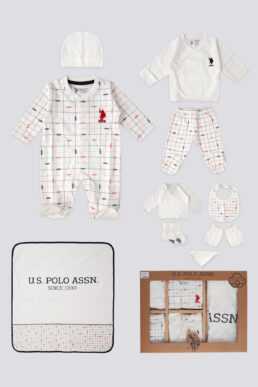 خرید مستقیم از ترکیه و ترندیول لباس خروجی بیمارستان نوزاد دخترانه برند رولی پولی U.S. Polo Assn. با کد USB1811-B