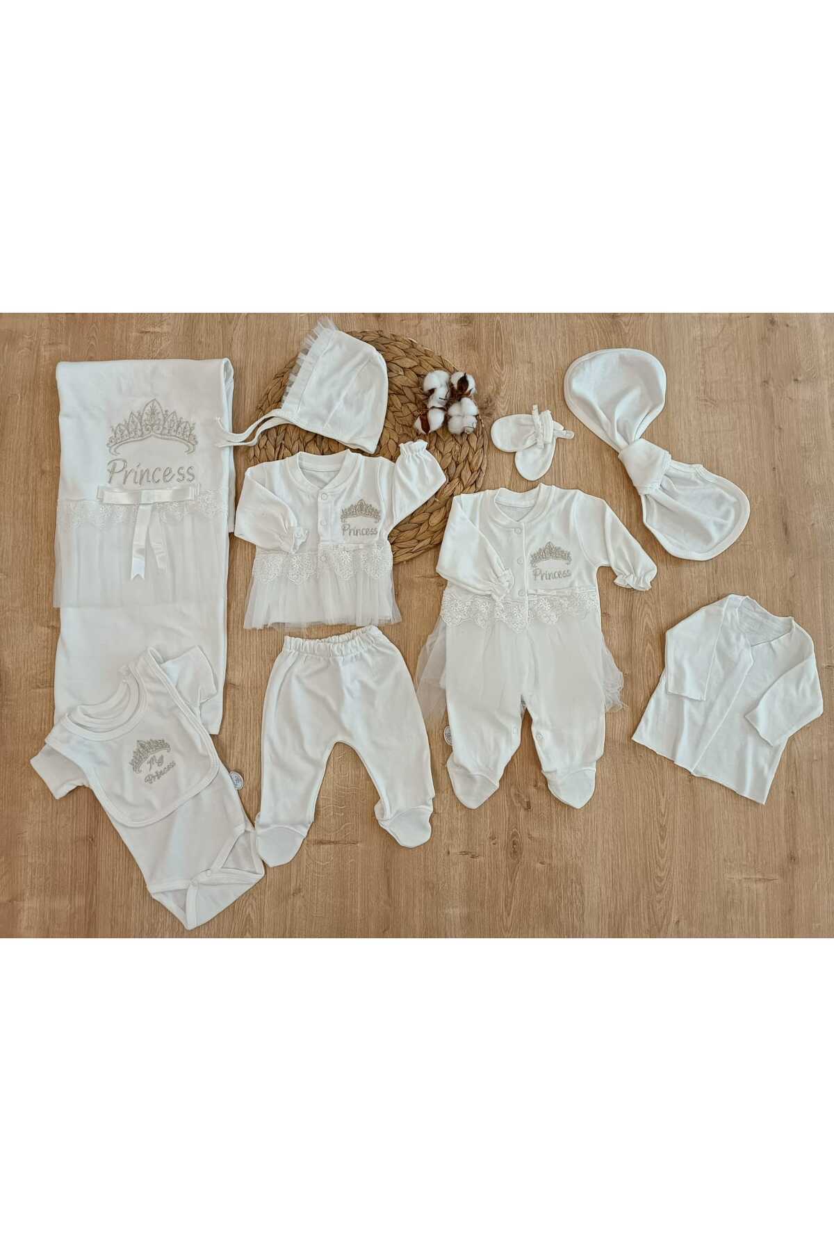 خرید مستقیم از ترکیه و ترندیول لباس خروجی بیمارستان نوزاد دخترانه برند Tomuycuk با کد ZBN15289