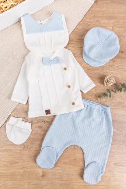 خرید مستقیم از ترکیه و ترندیول لباس خروجی بیمارستان نوزاد پسرانه برند  Babymod با کد Babymod-DM1B86681223