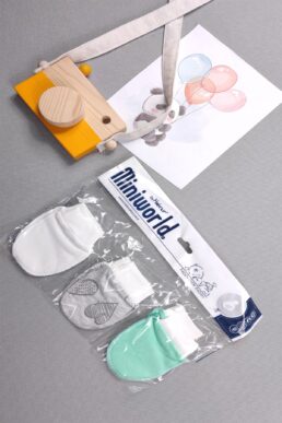 خرید مستقیم از ترکیه و ترندیول دستکش نوزاد پسرانه – دخترانه برند  Miniworld با کد LTMW01