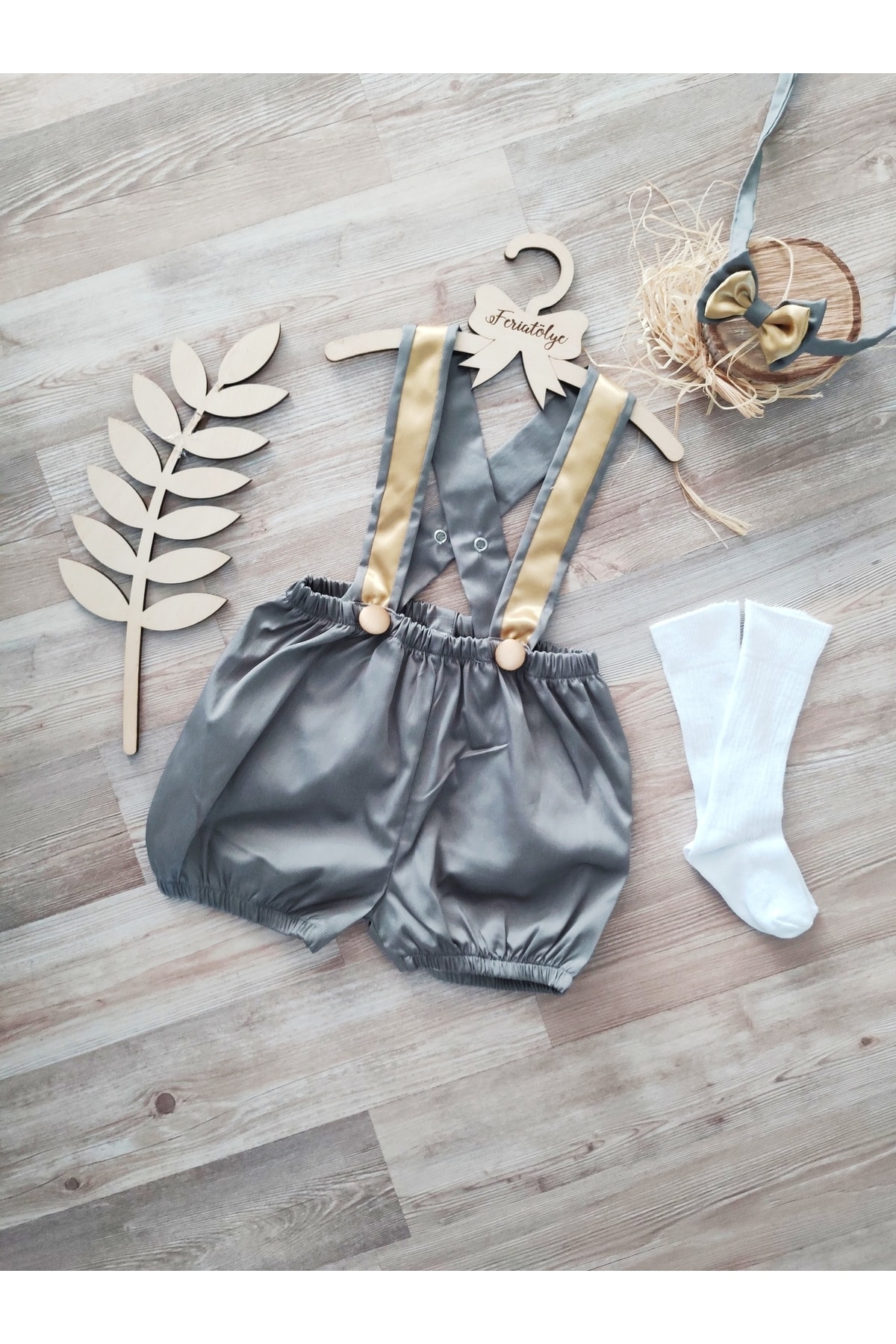 خرید مستقیم از ترکیه و ترندیول رامپر و سرهمی نوزاد پسرانه برند  Feriatolye با کد 7bg