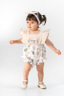 خرید مستقیم از ترکیه و ترندیول رامپر و سرهمی نوزاد دخترانه برند  Jikko Baby با کد JBT02