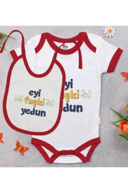 خرید مستقیم از ترکیه و ترندیول بادی نوزاد زیردکمه دار پسرانه – دخترانه برند  Bitmeyen Kartuş با کد Bitmeyen126073