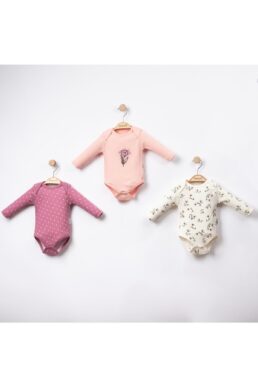خرید مستقیم از ترکیه و ترندیول بادی نوزاد زیردکمه دار دخترانه برند لولون ها Lolons با کد N01-233030