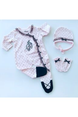 خرید مستقیم از ترکیه و ترندیول بادی نوزاد زیردکمه دار دخترانه برند  Eda Baby با کد TYC00397030146