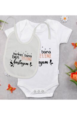 خرید مستقیم از ترکیه و ترندیول بادی نوزاد زیردکمه دار پسرانه – دخترانه برند  Bitmeyen Kartuş با کد Bitmeyen119804