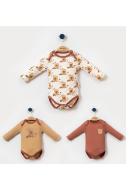 خرید مستقیم از ترکیه و ترندیول بادی نوزاد زیردکمه دار پسرانه – دخترانه برند لولون ها Lolons با کد N01-231044