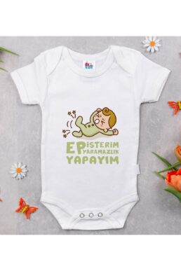 خرید مستقیم از ترکیه و ترندیول بادی نوزاد زیردکمه دار پسرانه – دخترانه برند  Bitmeyen Kartuş با کد Bitmeyen123953