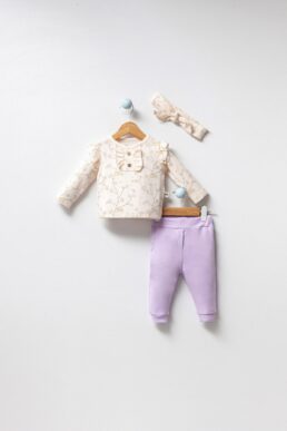 خرید مستقیم از ترکیه و ترندیول ست نوزادی دخترانه برند هانی بیبی H HONEY BABY با کد HB-3048