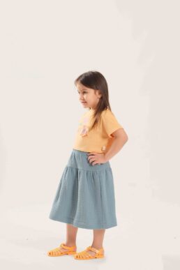 خرید مستقیم از ترکیه و ترندیول تیشرت دخترانه برند میلا کیدز Miela Kids با کد 2023-208PL5023