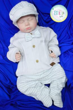 خرید مستقیم از ترکیه و ترندیول لباس خروجی بیمارستان نوزاد پسرانه برند بچه شناسی Bebeloji Baby با کد 1270