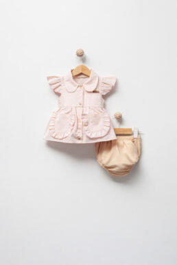 خرید مستقیم از ترکیه و ترندیول ست نوزادی دخترانه برند  Jikko Baby با کد 3508