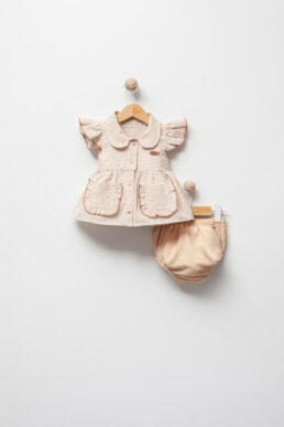 خرید مستقیم از ترکیه و ترندیول ست نوزادی دخترانه برند  Jikko Baby با کد 3508