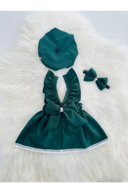 خرید مستقیم از ترکیه و ترندیول ست نوزادی دخترانه برند مد لینا Moda Lina با کد Dantelli Yeşil Renk Salopet