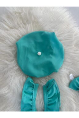 خرید مستقیم از ترکیه و ترندیول ست نوزادی دخترانه برند مد لینا Moda Lina با کد Açık Yeşil Renk Şapka Bandana Set
