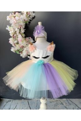 خرید مستقیم از ترکیه و ترندیول ست نوزادی دخترانه برند بچه پیلکی VanilyaShop با کد Unıcorn elbise