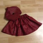 ست نوزادی دخترانه برند مد لینا Moda Lina اصل Kırmızı Desenli Etek Şapka Takım photo review