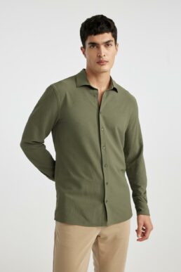 خرید مستقیم از ترکیه و ترندیول پیراهن مردانه برند دفاکتو Defacto با کد B7384AX24SP