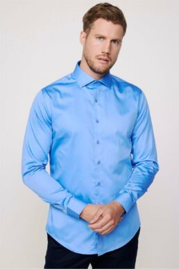 خرید مستقیم از ترکیه و ترندیول پیراهن مردانه برند تیودورس Tudors با کد DR220025-BLUE
