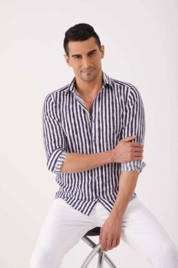 خرید مستقیم از ترکیه و ترندیول پیراهن مردانه برند دافی Dufy با کد DU1222013009