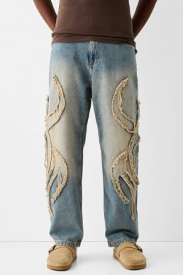 خرید مستقیم از ترکیه و ترندیول شلوار جین مردانه برند برشکا Bershka با کد 425179